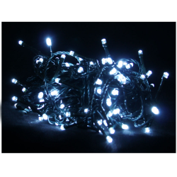 Sznur 100 LED zimna biel 7,5m rozszerzenie do startera