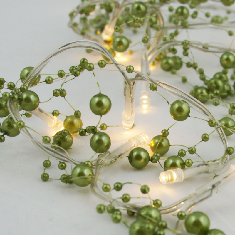Perły 20 LED zielone