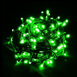 Sznur 100 LED zielone 8m